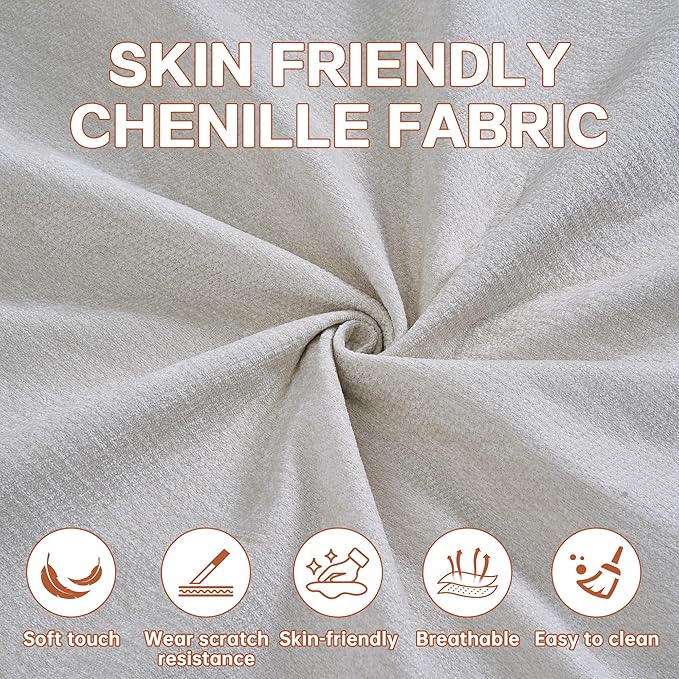 104" Oversized Convertible Sleeper Sofa Bed, Chenille L Shape Sectional Couch, Folding Sofa Bed with Fixed-Shape Frame, Modern Cloud Floor Mattress Couch, Modular Sofa for Living Room, Light Grey