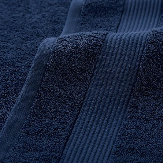 Arkwright Bath Towels Set of 4 - (Bulk Case of 24) Super Soft 100% Cotton, 600 GSM Quick Dry & Absorbent, Luxury Bathroom Essentials for Hotels, Spa, Hosts, and Vacation Rentals, Lapis Navy
