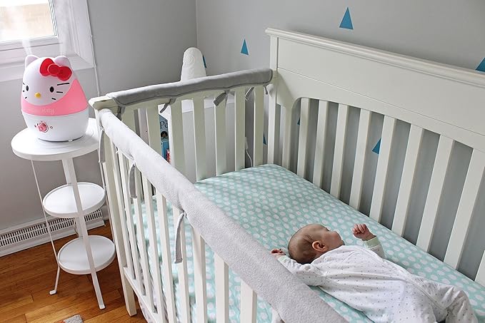 Crane Adorables Ultrasonic Humidifiers for Bedroom and Baby Nursery, 1 Gallon Cool Mist Air Humidifier for Large Room or Kid's Room, Humidifier Filters Optional, Hello Kitty