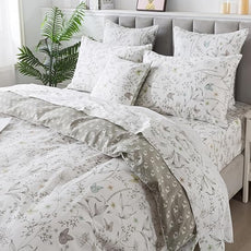 FADFAY College Duvet Cover Set Twin XL Colorful Butterfly Bedding Vintage Botanical Dorm Room Comforter Cover Set 100% Cotton Ultra Soft Quilt Cover with Hidden Zipper Closure 3Pcs, Twin XL Size