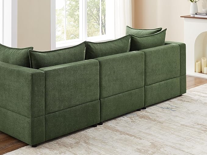 VANOMi Modular Sectional Sofa, 6 Seater Sleeper Sectional Sofa Modular Sectional Couch for Living Room, Sofa Bed-M