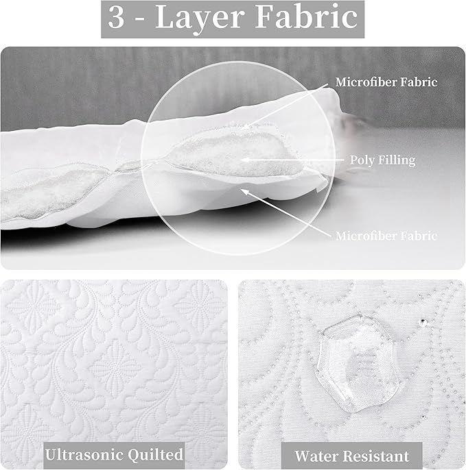 Easy-Going King Size Reversible Quilt Set with 1 Quilt and 2 Pillow Shams, Soft Bed Quilt Cover, Water Resistant Lightweight Microfiber Bedspread, Stain Resistant, Olive Leaf-White/White