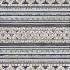 RUGSURE Washable Area Rugs 9' x 12' - 1/6 Thick - Moroccan-Inspired -Stain & Water Resistant Non-Slip - Resistant Rug for Living Room, Bedroom, Nursery, Pet & Child Friendly (Blue and Brown)