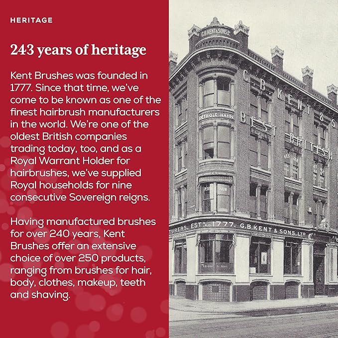 Kent CC2 Finest 100% Handcrafted Black Boar Bristle Cherrywood Clothes Brush and Travel Size Lint Remover for Cashmere, Wool, and Silk - Sweater Fuzz Remover, Suede Brush, lint Remover for Pet Hair