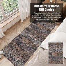 RUGSURE Washable Area Rug - 1/6 Thick - Stain & Water Resistant Non-Slip - Resistant Rug for Living Room, Bedroom, Nursery, Pet & Child Friendly, Vintage Charm Area Rugs (Rust, 2'6'' x 8')