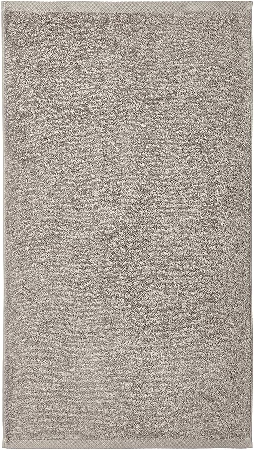 Amazon basics 100% cotton Lightweight quick-dry hand towel, 8-pack, Platinum, 28" x 16"