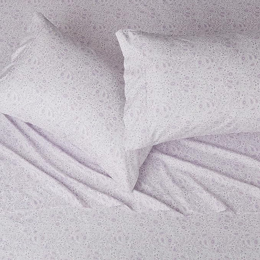 Amazon Basics Lightweight Super Soft Easy Care Microfiber Bed Sheet Set with 14" Deep Pockets - King, Lavender Paisley AmazonBasics