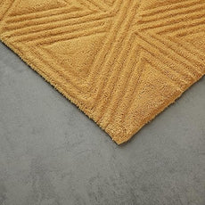 SHIKARA Organic Luxurious Organic Cotton Bath Rug, 32x20 Inch, Anti-Slip, Machine-Washable Bathmat Perfect for Tub & Shower, Toilet Floors, Door Rug Bath Mat (Yellow Ochre)