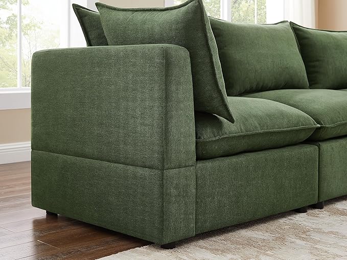 VANOMi Modular Sectional Sofa, 6 Seater Sleeper Sectional Sofa Modular Sectional Couch for Living Room, Sofa Bed-M