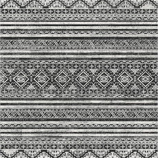 RUGSURE Washable Area Rugs 8' x 10' - 1/6 Thick - Moroccan-Inspired -Stain & Water Resistant Non-Slip - Resistant Rug for Living Room, Bedroom, Nursery, Pet & Child Friendly (Black)