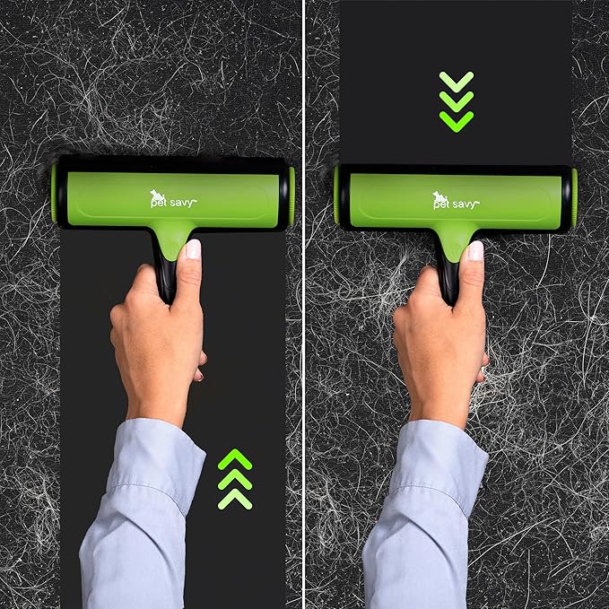 Pet Hair Roller - Compact and Lightweight Lint Roller for Pet Hair - Reusable Dog & Cat Hair Remover with Electrostatic Adsorption for Gentle and Efficient Cleaning