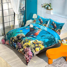 CVHOUSE Sea Turtle Bedding Set,Sea Turtle Comforter Full,Ocean Beach Comforter Set for Boys Kids Girls,Ocean Quilt Set with 1 Comforter and 2 Pillow Cases