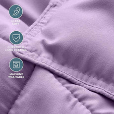 Bare Home Comforter Set - Oversized Queen Size - Ultra-Soft - Goose Down Alternative - Premium 1800 Series - All Season Warmth (Oversized Queen, Lavender)