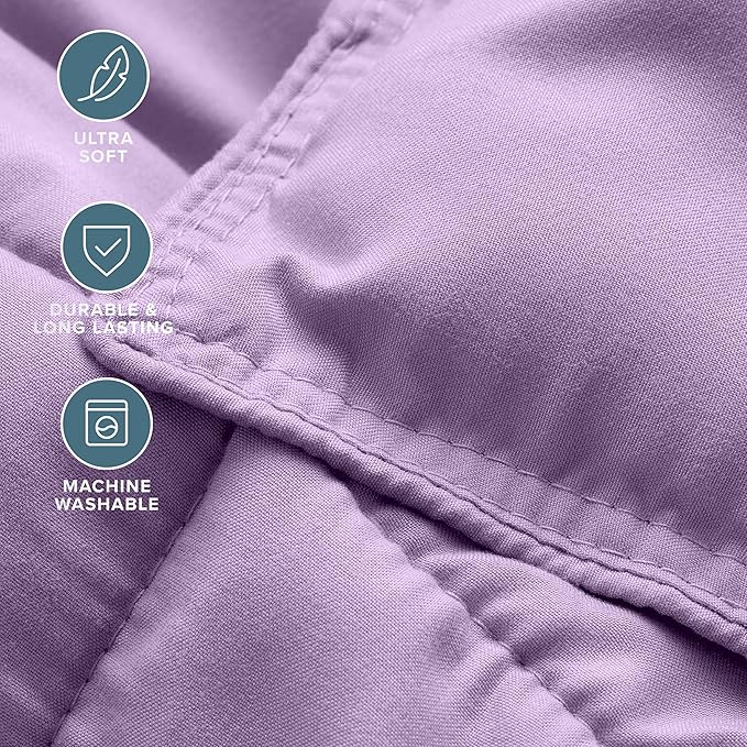 Bare Home Comforter Set - Oversized Queen Size - Ultra-Soft - Goose Down Alternative - Premium 1800 Series - All Season Warmth (Oversized Queen, Lavender)