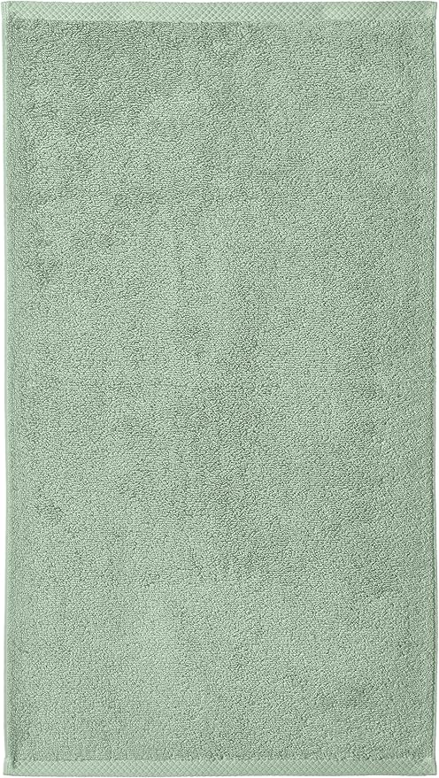 Amazon basics Lightweight quick-dry hand towels - 100% cotton, 8-pack, 28 x 16 inches, seafoam green