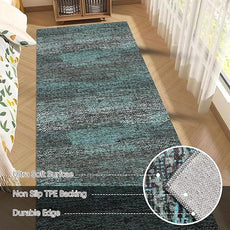 RUGSURE Washable Area Rug - 1/6 Thick - Stain & Water Resistant Non-Slip - Resistant Rug for Living Room, Bedroom, Nursery, Pet & Child Friendly, Vintage Charm Area Rugs (Green, 2'6'' x 8')