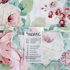 FADFAY Sheets Set Queen Pink Rose Floral Bedding Romantic French Country Peony Floral Sheets Vintage Farmhouse Bedding 100% Cotton Breathable Bedding with Deep Pocket Fitted Sheet 4Pcs, Queen Size