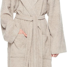 Arus Women's Hooded Classic Bathrobe Turkish Cotton Robe with Full Length Options