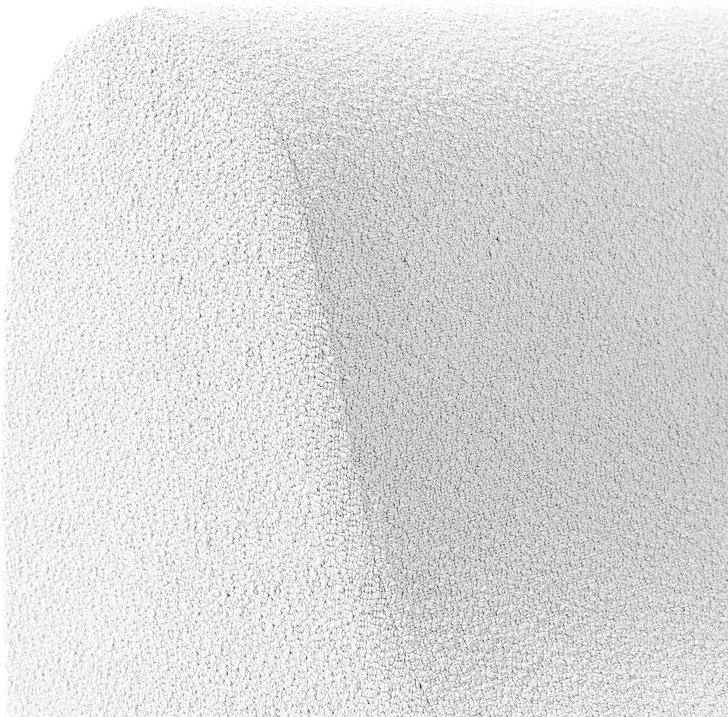 Jaxx Uptown Modern Armless Accent Chair, Boucle White Dormly