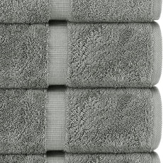 Chakir Turkish Linens | Hotel & Spa Quality 100% Cotton Luxury Turkish Towels | Soft & Absorbent (30x60 Inches Extra Large Bath Towels, Set of 4 - Gray)