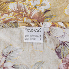 FADFAY Duvet Cover Set Twin Tan Peony Floral Bedding Shabby Brown Flower Comforter Cover Set Vintage Farmhouse Bedding 100% Cotton Soft Quilt Cover with Hidden Zipper Closure 3 Pieces, Twin Size