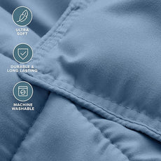 Bare Home Comforter Set - Oversized Queen Size - Ultra-Soft - Goose Down Alternative - Premium 1800 Series - All Season Warmth (Oversized Queen, Coronet Blue)