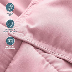 Bare Home Comforter Set - Twin/Twin Extra Long Size - Ultra-Soft - Goose Down Alternative - Premium 1800 Series - All Season Warmth (Twin/Twin XL, Light Pink)