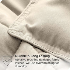 Bare Home Bed-in-A-Bag 8 Piece Comforter & Sheet Set - Split King - Goose Down Alternative - Ultra-Soft 1800 Premium Bedding Set (Split King, Sand/Sand)