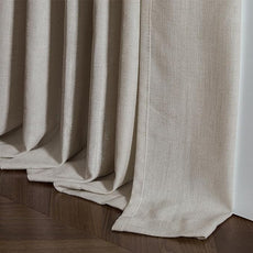102 Inch Long Curtains Pinch Pleat Linen Curtains for Living Room Bedroom 2 Panels Tan Brown Burlywood Taupe Light Filtering Privacy 102 Inch Pleated Drapes Hooks Rings Back Tab for Sliding Door
