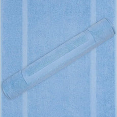 Cotton Paradise 100% Cotton Bath Mats for Bathroom Floor Set of 2 Pack, 20x34 Soft Absorbent Washable Quick Dry Tub Bathmat, Sky Blue Towel Bath Mat