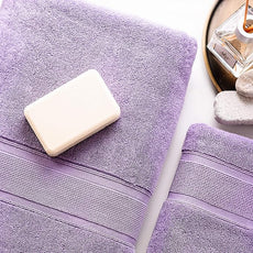 Luzia 8 Piece Bathroom Towel Set - 100% Turkish Cotton, Premium Quality - 2 Bath Towels 2 Hand Towels and 4 Washcloths (Lavender/Purple)