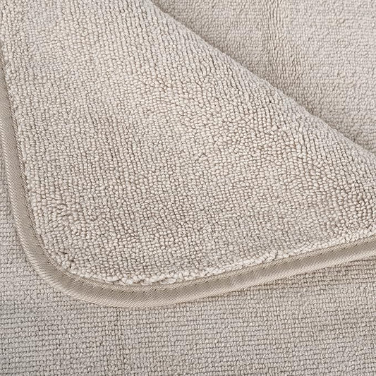 POLYTE Quick Dry Lint Free Microfiber Bath Sheet, 35 x 70 in, Pack of 2 (Beige)
