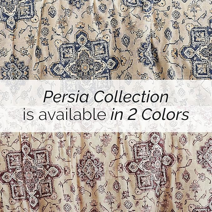 Southshore Fine Living, Inc. Oversized Persian Print California King/King Duvet Cover Set – Hotel Quality, Easy Care, Fade-Resistant Bedding – Includes 1 Duvet Cover and 2 Pillow Shams, Persia Indigo