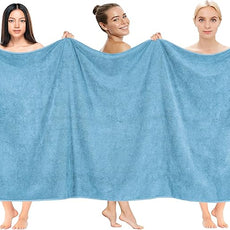Cotton Paradise 100% Cotton 40x80 Oversized Bath Sheet, Extra Large Turkish Bath Towels for Bathroom, Sky Blue Bathsheet
