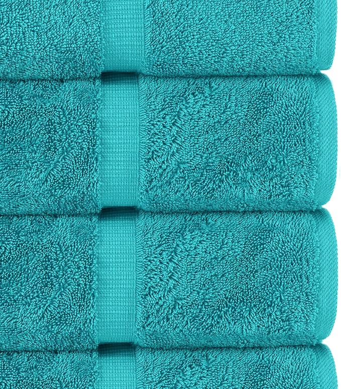 Chakir Turkish Linens | Hotel & Spa Quality 100% Cotton Premium Turkish Towels | Soft & Absorbent (3 Piece Towel Sets, Aqua)
