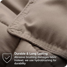 Bare Home Bed-in-A-Bag 7 Piece Comforter & Sheet Set - California King - Goose Down Alternative - Ultra-Soft 1800 Premium Bed Set (Cal King, Taupe/Taupe)