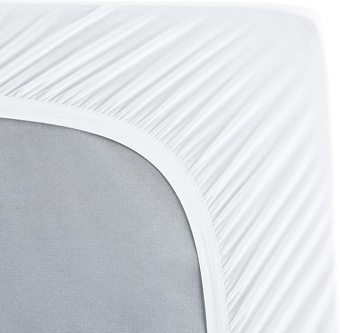 Serta ComfortSure California King Mattress Cover, Fitted Pillow Top Mattress Pad, Super Soft and Breathable Quilted Cotton Protector with 18" Elastic Deep Pockets for Secure Fit, White