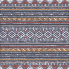 RUGSURE Washable Area Rugs 6' x 9' - 1/6 Thick - Moroccan-Inspired -Stain & Water Resistant Non-Slip - Resistant Rug for Living Room, Bedroom, Nursery, Pet & Child Friendly (Blue and Red)