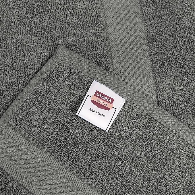 Utopia Towels 18 Pack Bath Towel Set (24 x 48 Inches), 500 GSM 100% Ring Spun Cotton Medium Lightweight and Highly Absorbent Quick Drying, Premium Towels for Hotel, Spa and Bathroom