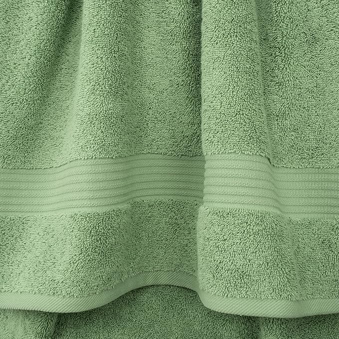 Cotton Paradise Hand Towels for Bathroom, 100% Cotton Turkish 4 Piece Hand Towel Set, Soft Absorbent Face Towels, Sage Green Hand Towels