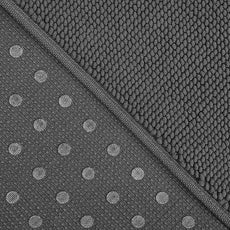 Cotton Paradise 100% Cotton Non Slip Bath Mats for Bathroom, 20x34 inch Soft Absorbent Quick Dry Machine Washable Floor Bath Mat, Dark Gray