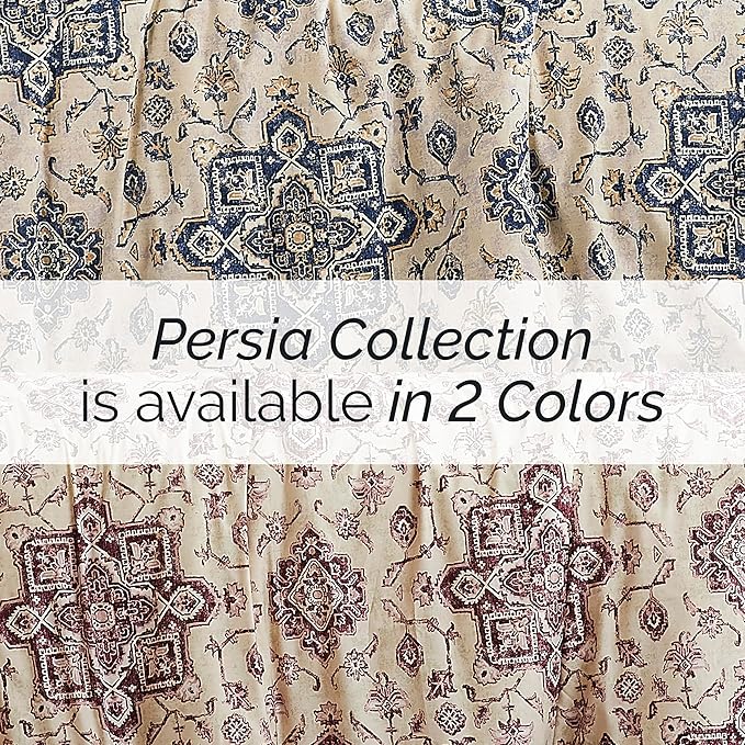 Southshore Fine Living, Inc. Persian Print Queen Size Duvet Cover Set, – Easy Care Full/Queen Bedding – Includes 1 Duvet Cover and 2 Pillow Shams, Machine Washable, Persia Purple