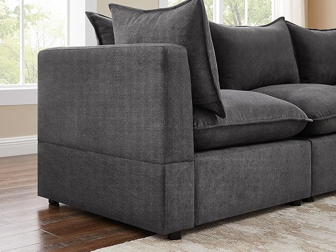 VANOMi Modular Sectional Sofa, 5 Seater Sofa with Reversible Chaise for Living Room, L Shape Sofa