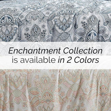 Southshore Fine Living, Inc. Boho Paisley Duvet Cover Twin/Twin XL Set - Premium Quality Microfiber Twin Boho Bedding Sets, Easy Care - 1 Twin Duvet Cover, 1 Sham - Enchantment Coral