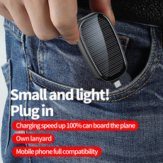 OnePlus 1200mah Solar Mini Power Bank Key Ring Portable Charger Outdoor Camping External Battery Emergent Power 2025 New